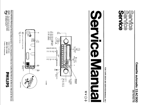 22AC800 /78; Philips; Eindhoven (ID = 1055419) Car Radio