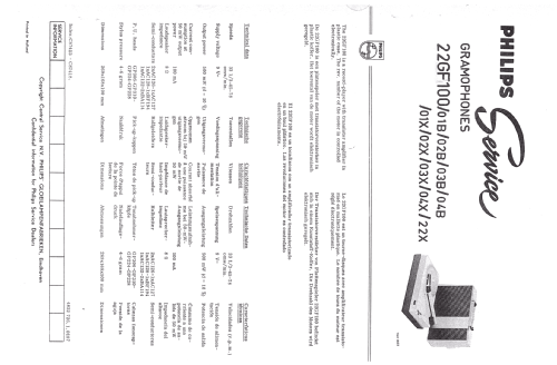 22GF100 /01B /04X; Philips; Eindhoven (ID = 2600326) Enrég.-R