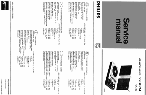 22GF714 /04 /28; Philips; Eindhoven (ID = 749337) Ton-Bild