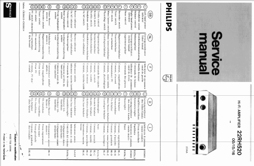 22RH520 /00Z; Philips; Eindhoven (ID = 466661) Ampl/Mixer