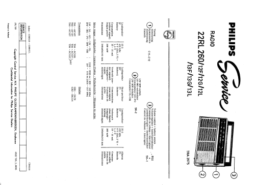 22RL260 /12F /12G /12L /13F /13G /13L; Philips; Eindhoven (ID = 890243) Radio