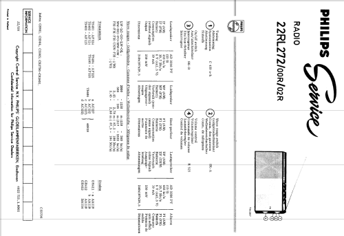 22RL272 /00R /02R; Philips; Eindhoven (ID = 1525316) Radio