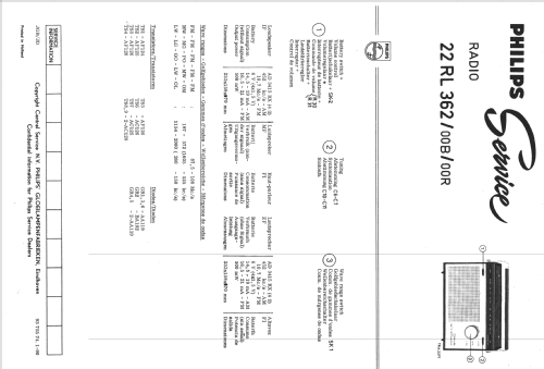 22RL362 /00B /00R; Philips; Eindhoven (ID = 1525564) Radio