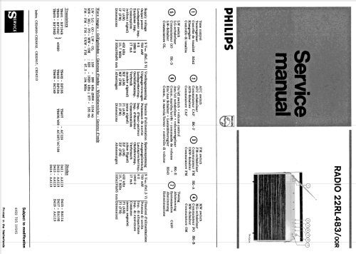 22RL483 /00R; Philips; Eindhoven (ID = 1997376) Radio