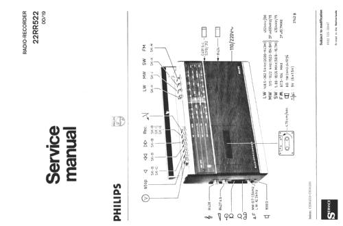 22RR522 /00R /19R; Philips Belgium (ID = 1424296) Radio