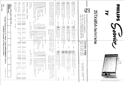 25TX485A /16 /66; Philips; Eindhoven (ID = 1513929) Television