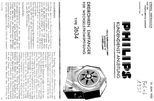 2634 ; Philips; Eindhoven (ID = 7945) Radio