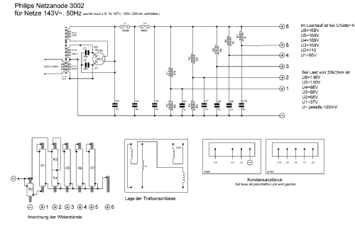 Plaatspanningapparat - Anodenspannungsapparat - Appareil de Tension Anodique 3002; Philips; Eindhoven (ID = 1639363) Strom-V