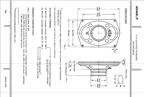 4 x 6 inch Oval Standard Loudspeaker AD4681 /P4 /P8; Philips; Eindhoven (ID = 2419245) Speaker-P