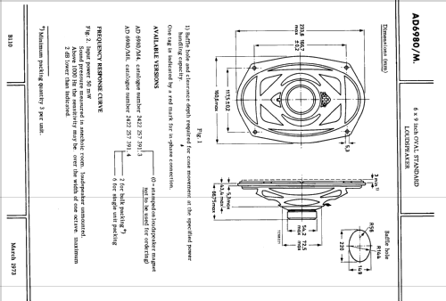 6 x 9 inch Oval Standard Loudspeaker AD6980 /M4 /M8; Philips; Eindhoven (ID = 2419345) Speaker-P
