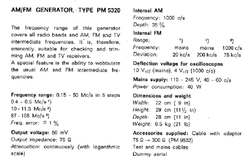 AM/FM Generator PM5320; Philips; Eindhoven (ID = 240810) Equipment