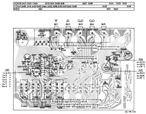 Amplifier 22AH302L /00 /05; Philips; Eindhoven (ID = 1754424) Verst/Mix