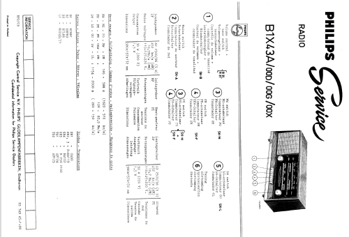 B1X43A /00G /00D /00X; Philips; Eindhoven (ID = 1614925) Radio