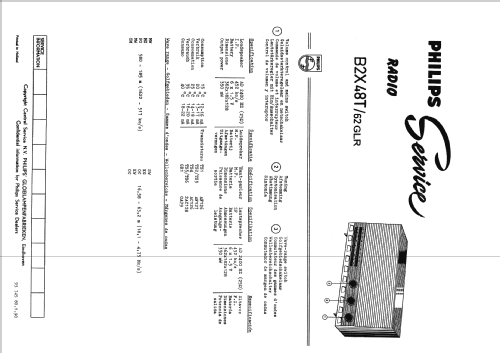 B2X48T /62GLR ; Philips; Eindhoven (ID = 706352) Radio