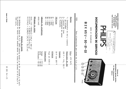 B2X85U; Philips; Eindhoven (ID = 699702) Radio