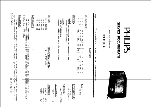 B3X66U; Philips Belgium (ID = 40510) Radio