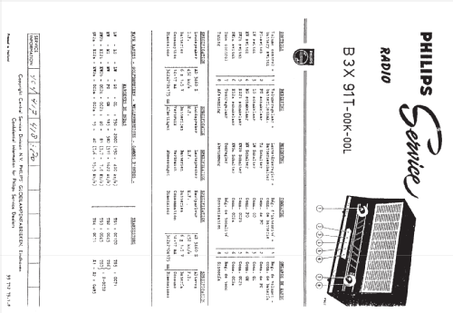 B3X91T /00K /00L; Philips; Eindhoven (ID = 1624714) Radio