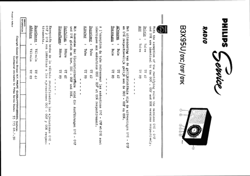 B3X95U /01C; Philips; Eindhoven (ID = 1693019) Radio