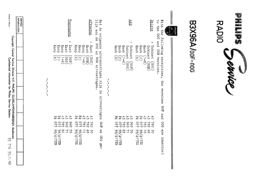 B3X96A /00C /00M; Philips; Eindhoven (ID = 411205) Radio