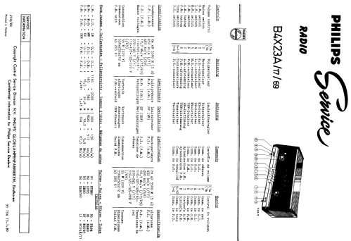 B4X23A /69; Philips; Eindhoven (ID = 1054840) Radio