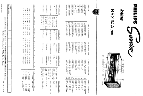 B5X04A /00; Philips; Eindhoven (ID = 1621580) Radio