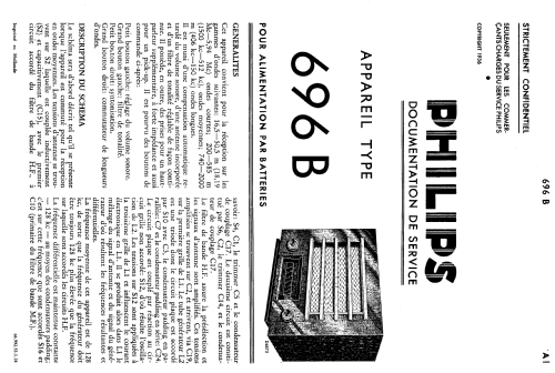 Barcarolle 696B; Philips; Eindhoven (ID = 1534373) Radio
