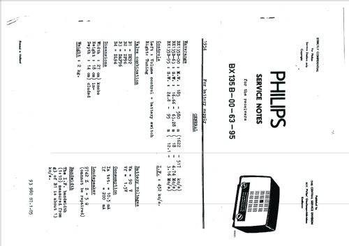 BX135B /95; Philips; Eindhoven (ID = 1020877) Radio
