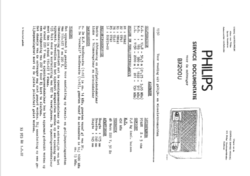 BX200U /19; Philips; Eindhoven (ID = 2017931) Radio