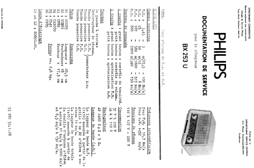 BX253U /00 /04; Philips; Eindhoven (ID = 1631369) Radio