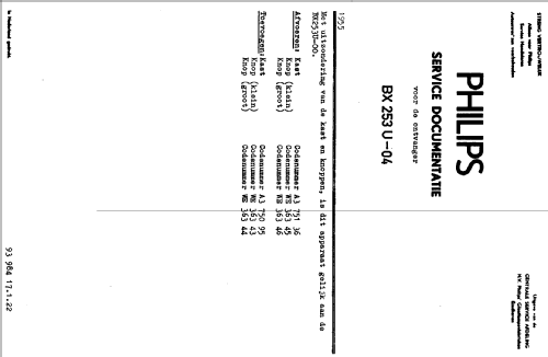 BX253U /00 /04; Philips; Eindhoven (ID = 2543657) Radio