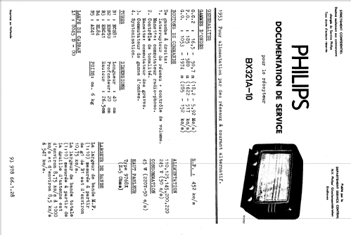 BX321A /10; Philips; Eindhoven (ID = 1633909) Radio