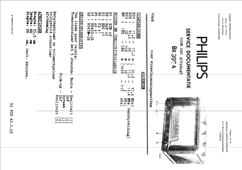 BX395A; Philips; Eindhoven (ID = 2553705) Radio