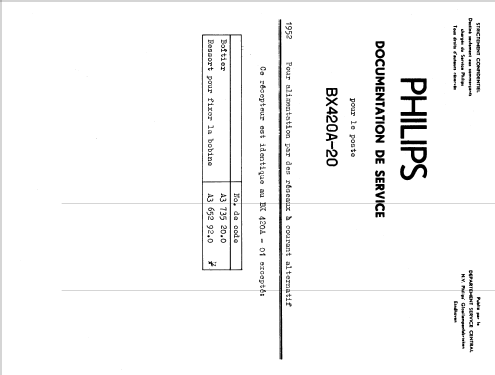 BX420A /01 /20; Philips; Eindhoven (ID = 1636255) Radio