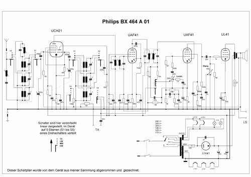 BX464A /01; Philips; Eindhoven (ID = 686757) Radio