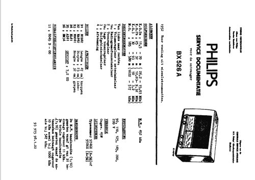 BX526A; Philips Belgium (ID = 1070057) Radio