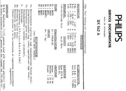 BX542A; Philips; Eindhoven (ID = 1932421) Radio