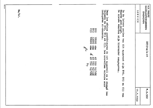 BX591A /01; Philips Belgium (ID = 1517517) Radio