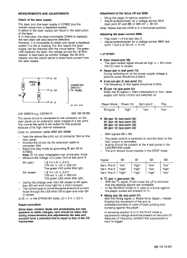 CDM-4 CD Mechanism Supplement D8870 D8873 D8874 TR8837 TR8847; Philips; Eindhoven (ID = 3159197) Radio part