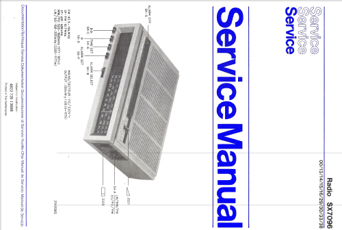 Clock-Radio SX7096 /00; Philips; Eindhoven (ID = 1141495) Radio