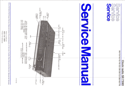 Clock-Radio SX7590 /22; Philips; Eindhoven (ID = 1148760) Radio