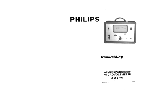 DC-Mikrovoltmeter GM6020; Philips; Eindhoven (ID = 315998) Ausrüstung