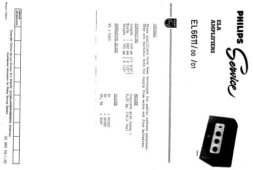 EL6611/01; Philips; Eindhoven (ID = 667820) Ampl/Mixer