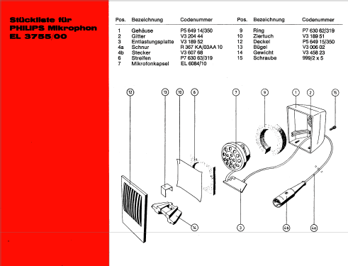 EL3755 /00A; Philips; Eindhoven (ID = 565704) Microfono/PU