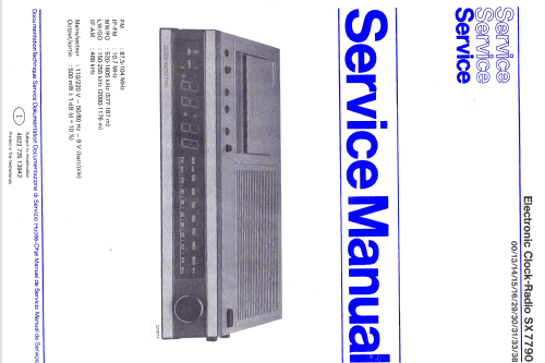Electronic Clock-Radio SX7790 /16; Philips; Eindhoven (ID = 1134467) Radio