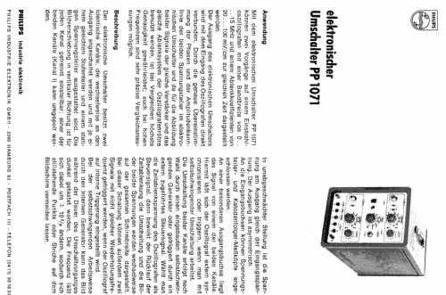 Electronic switch PP1071; Philips; Eindhoven (ID = 2152828) Equipment