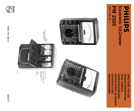 Electronic VAΩ Meter PM2505 /04; Philips; Eindhoven (ID = 758012) Ausrüstung