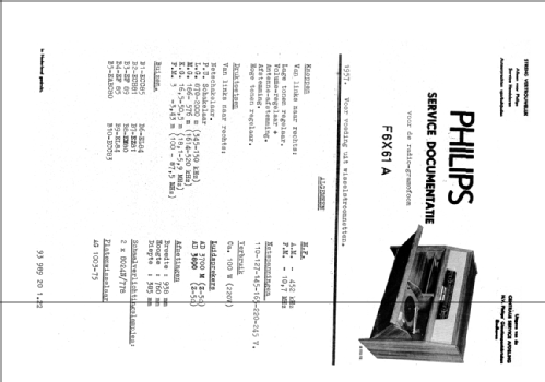 Bi-Ampli F6X61A/05; Philips; Eindhoven (ID = 890273) Radio