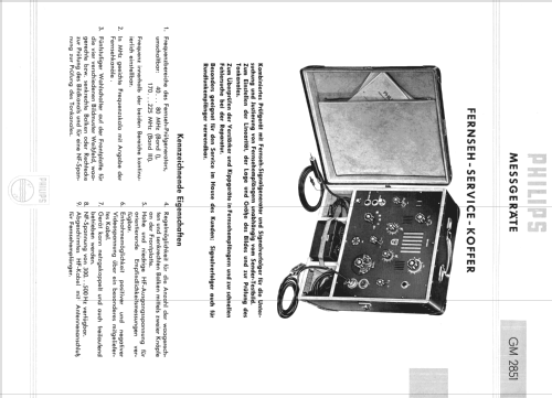 Fernseh-Servicekoffer GM2851/50; Philips; Eindhoven (ID = 1942155) Equipment