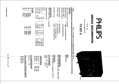 FX657A; Philips; Eindhoven (ID = 49475) Radio