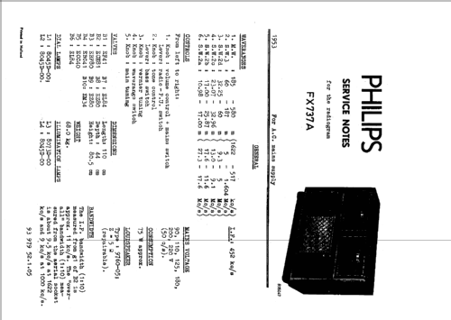 FX737A; Philips; Eindhoven (ID = 49016) Radio